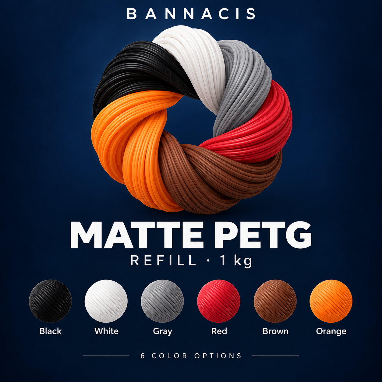 Bannacis Matte PETG - Refill (1 kg) — Preorder